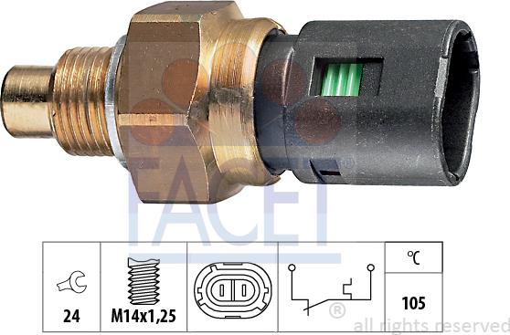 FACET 7.4126 - Sensore, Temperatura refrigerante www.autoricambit.com