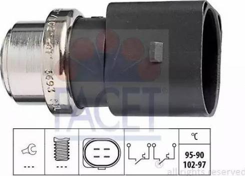 FACET 7.5693 - Termostato, ventola del radiatore / climatizzatore www.autoricambit.com