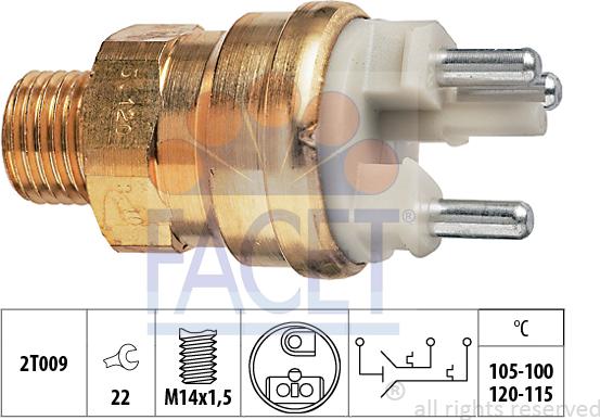 FACET 7.5659 - Termostato, ventola del radiatore / climatizzatore www.autoricambit.com