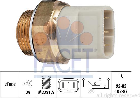 FACET 7.5605 - Termostato, ventola del radiatore / climatizzatore www.autoricambit.com