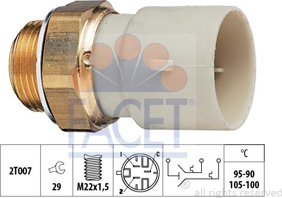 FACET 7.5688 - Termostato, ventola del radiatore / climatizzatore www.autoricambit.com