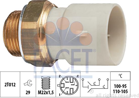 FACET 7.5632 - Termostato, ventola del radiatore / climatizzatore www.autoricambit.com