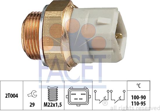 FACET 7.5624 - Termostato, ventola del radiatore / climatizzatore www.autoricambit.com