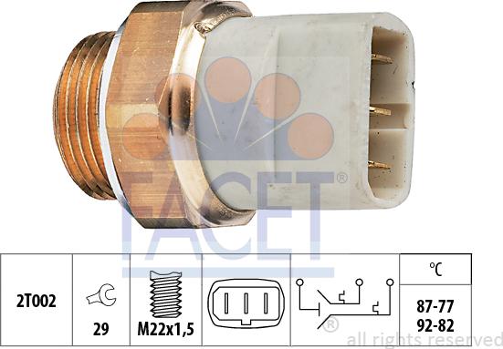 FACET 7.5626 - Termostato, ventola del radiatore / climatizzatore www.autoricambit.com