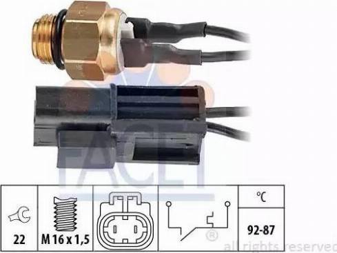 FACET 7.5054 - Termostato, ventola del radiatore / climatizzatore www.autoricambit.com