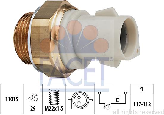 FACET 7.5166 - Termostato, ventola del radiatore / climatizzatore www.autoricambit.com