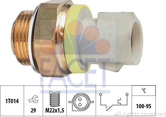 FACET 7.5280 - Termostato, ventola del radiatore / climatizzatore www.autoricambit.com