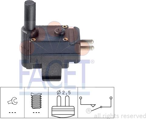 FACET 7.6077 - Interruttore, Luce di retromarcia www.autoricambit.com