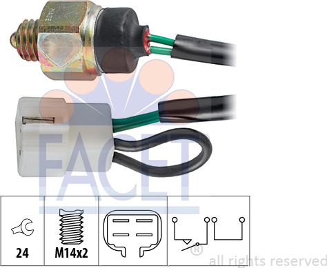 FACET 7.6198 - Interruttore, Luce di retromarcia www.autoricambit.com