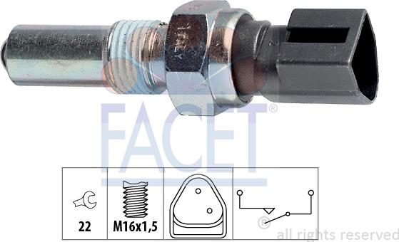 FACET 7.6107 - Interruttore, Luce di retromarcia www.autoricambit.com