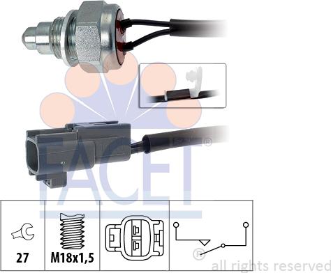 FACET 7.6261 - Interruttore, Luce di retromarcia www.autoricambit.com