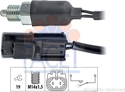 FACET 7.6209 - Interruttore, Luce di retromarcia www.autoricambit.com