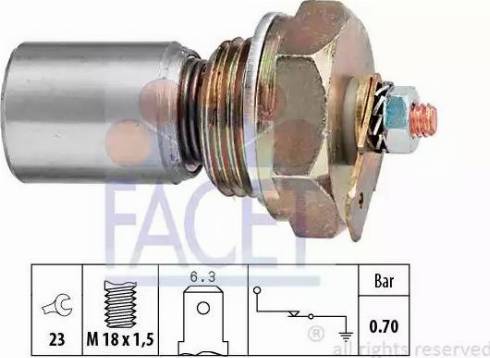 FACET 7.0082 - Sensore, Pressione olio www.autoricambit.com