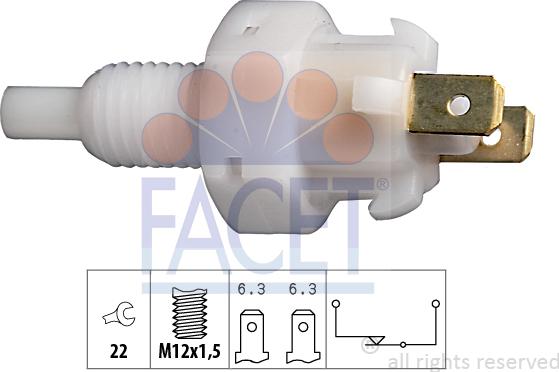 FACET 7.1004 - Interruttore luce freno www.autoricambit.com