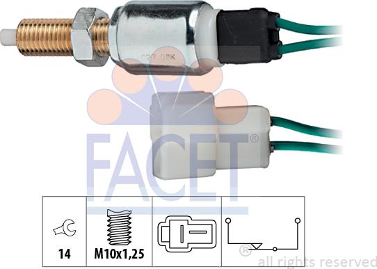 FACET 7.1027 - Interruttore luce freno www.autoricambit.com