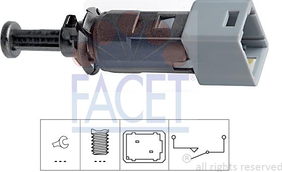 FACET 7.1150 - Interruttore luce freno www.autoricambit.com