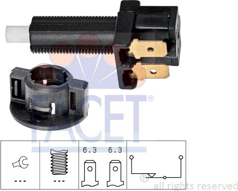 FACET 7.1112 - Interruttore luce freno www.autoricambit.com