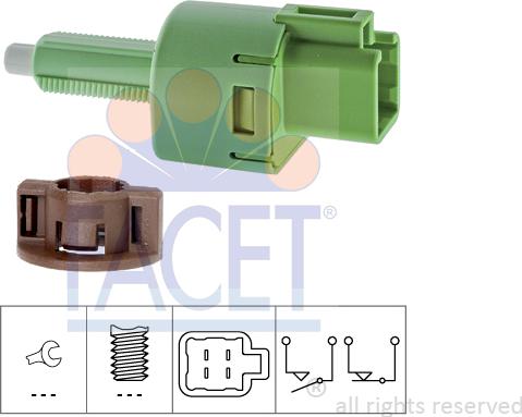 FACET 7.1254 - Interruttore luce freno www.autoricambit.com