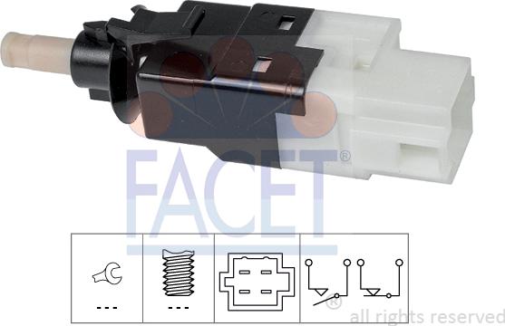 FACET 7.1252 - Interruttore luce freno www.autoricambit.com