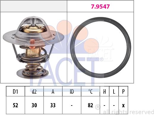 FACET 7.8947 - Termostato, Refrigerante www.autoricambit.com