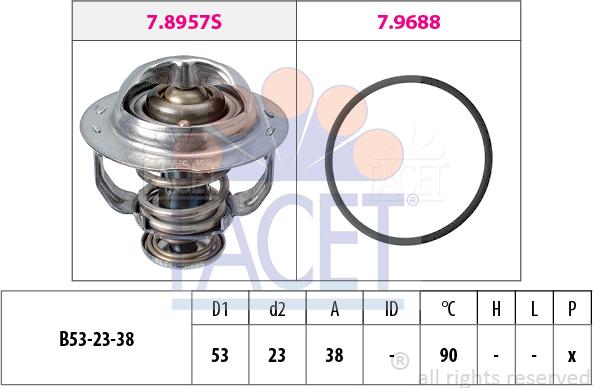 FACET 7.8957 - Termostato, Refrigerante www.autoricambit.com