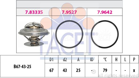 FACET 7.8980 - Termostato, Refrigerante www.autoricambit.com