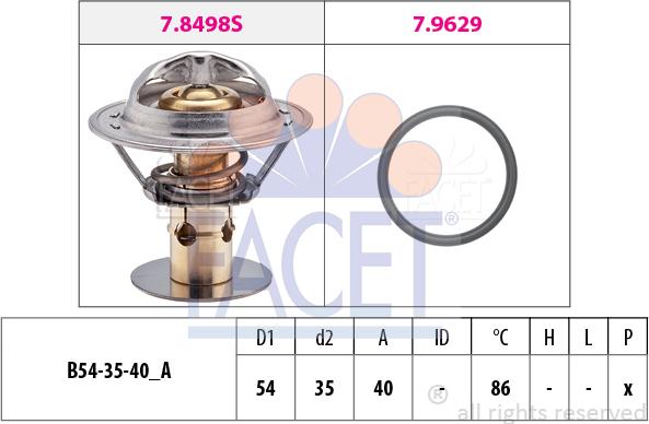 FACET 7.8498 - Termostato, Refrigerante www.autoricambit.com