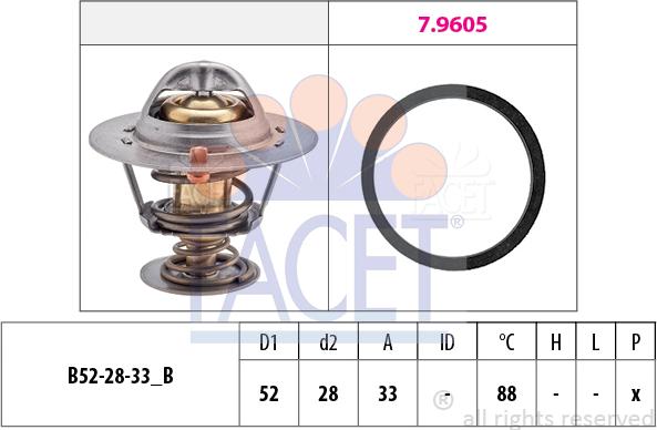 FACET 7.8412 - Termostato, Refrigerante www.autoricambit.com