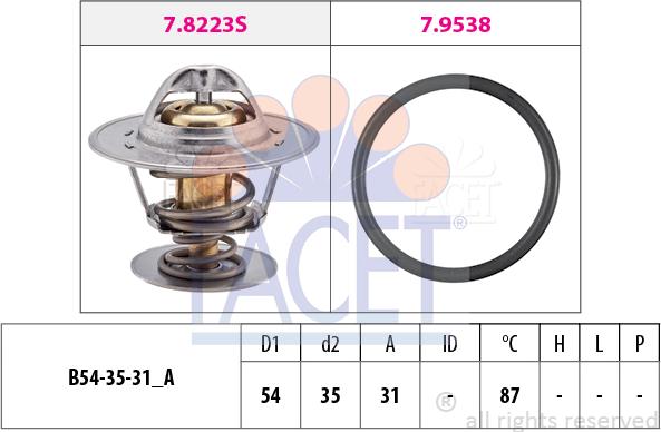 FACET 7.8434 - Termostato, Refrigerante www.autoricambit.com