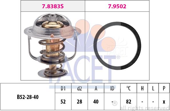 FACET 7.8438 - Termostato, Refrigerante www.autoricambit.com