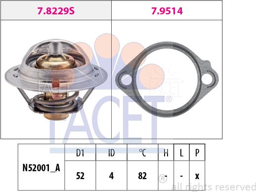 FACET 7.8437 - Termostato, Refrigerante www.autoricambit.com