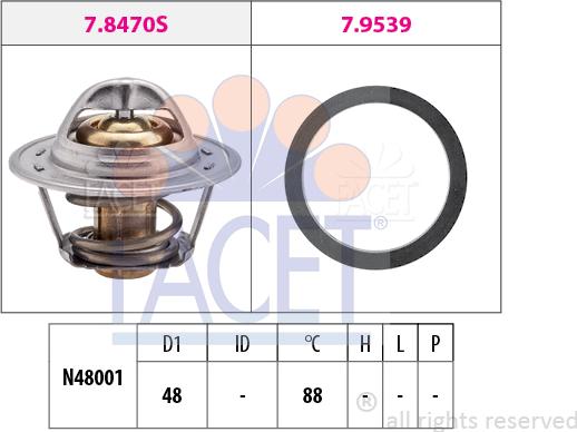 FACET 7.8470 - Termostato, Refrigerante www.autoricambit.com