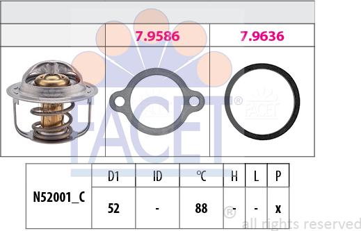 FACET 7.8514 - Termostato, Refrigerante www.autoricambit.com