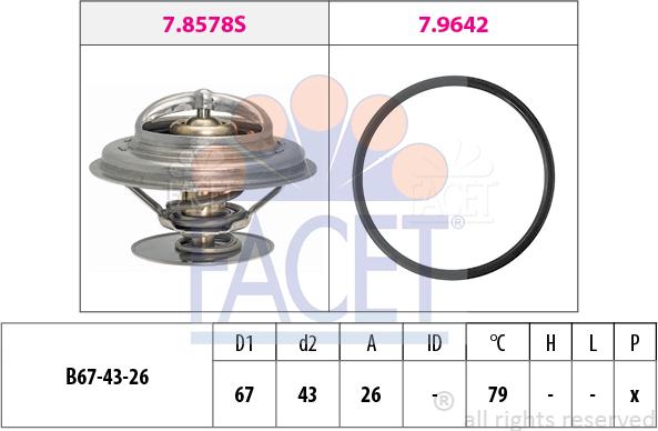 FACET 7.8578 - Termostato, Refrigerante www.autoricambit.com