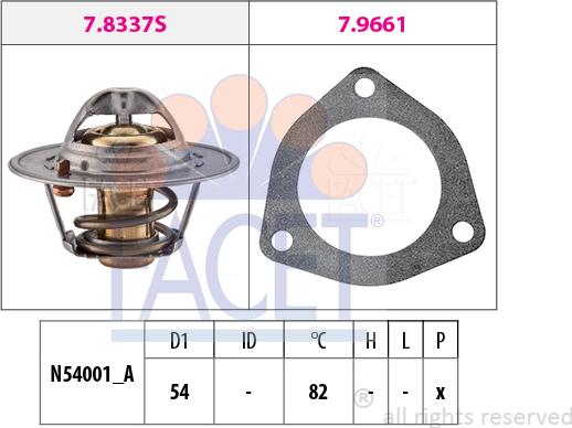 FACET 7.8644 - Termostato, Refrigerante www.autoricambit.com