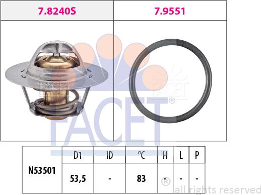 FACET 7.8654 - Termostato, Refrigerante www.autoricambit.com