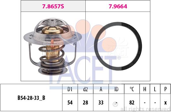 FACET 7.8657 - Termostato, Refrigerante www.autoricambit.com