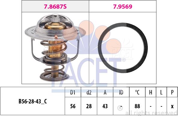 FACET 7.8687 - Termostato, Refrigerante www.autoricambit.com