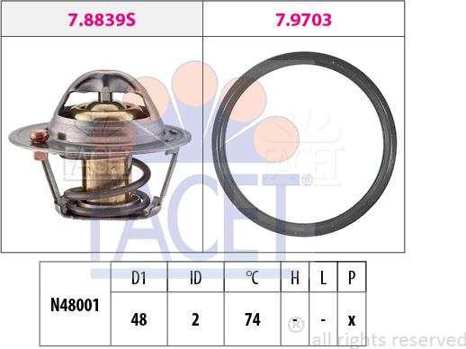 FACET 7.8840 - Termostato, Refrigerante www.autoricambit.com