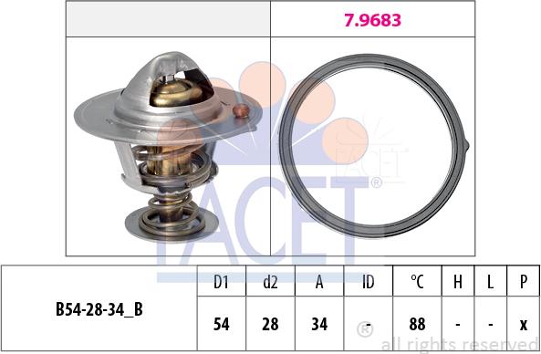 FACET 7.8834 - Termostato, Refrigerante www.autoricambit.com