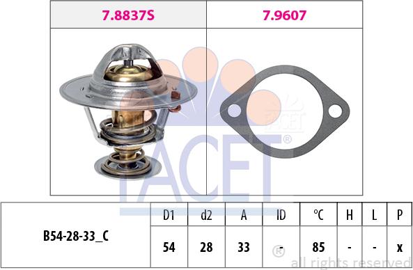 FACET 7.8838 - Termostato, Refrigerante www.autoricambit.com