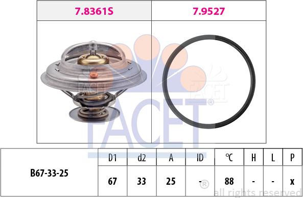 FACET 7.8361 - Termostato, Refrigerante www.autoricambit.com