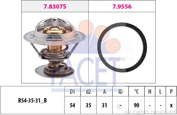 FACET 7.8307 - Termostato, Refrigerante www.autoricambit.com