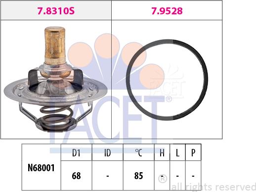 FACET 7.8310 - Termostato, Refrigerante www.autoricambit.com