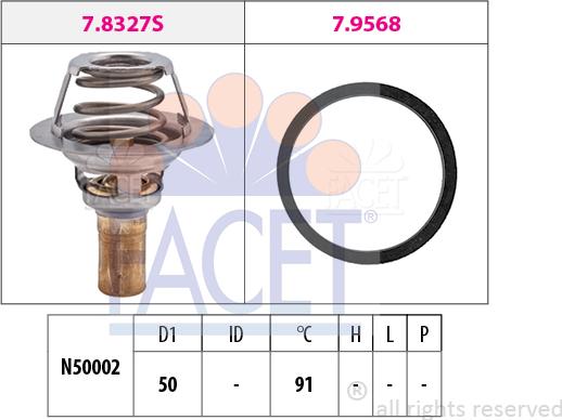 FACET 7.8327 - Termostato, Refrigerante www.autoricambit.com