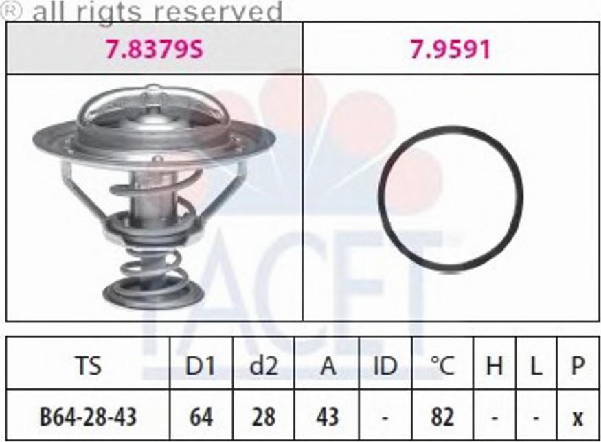 FACET 78379 - Termostato, Refrigerante www.autoricambit.com