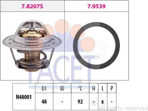 FACET 7.8295 - Termostato, Refrigerante www.autoricambit.com