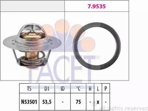 FACET 7.8249 - Termostato, Refrigerante www.autoricambit.com