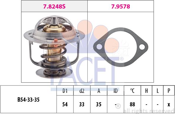 FACET 7.8248 - Termostato, Refrigerante www.autoricambit.com