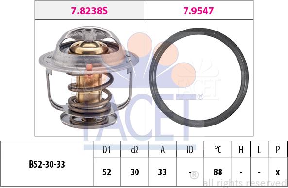 FACET 7.8269 - Termostato, Refrigerante www.autoricambit.com